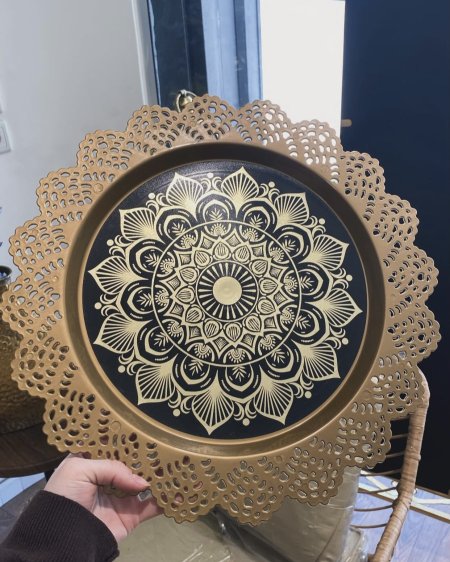 صينية اكريلك مدور